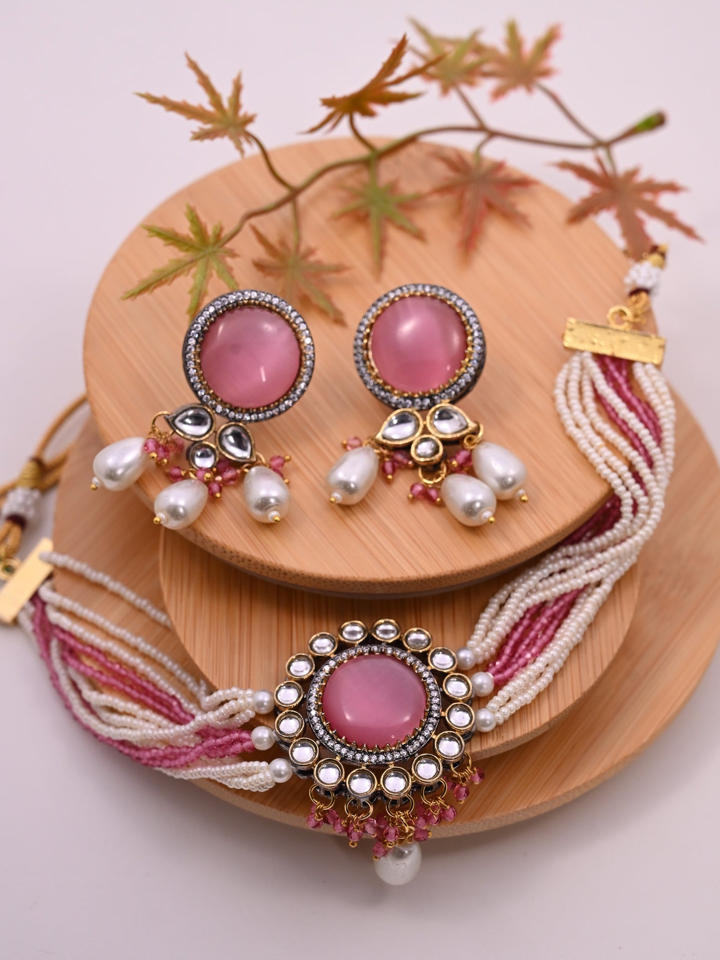 Kundan Pearl Classic Tassel Choker