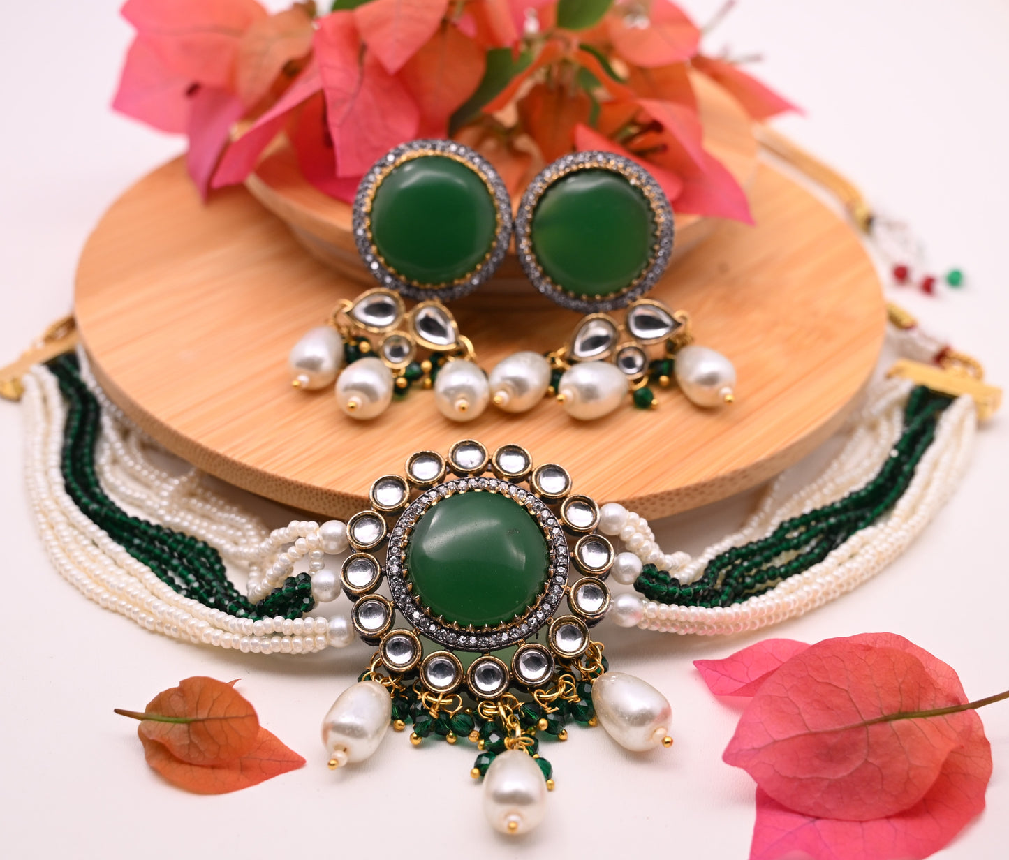 Kundan Pearl Classic Tassel Choker