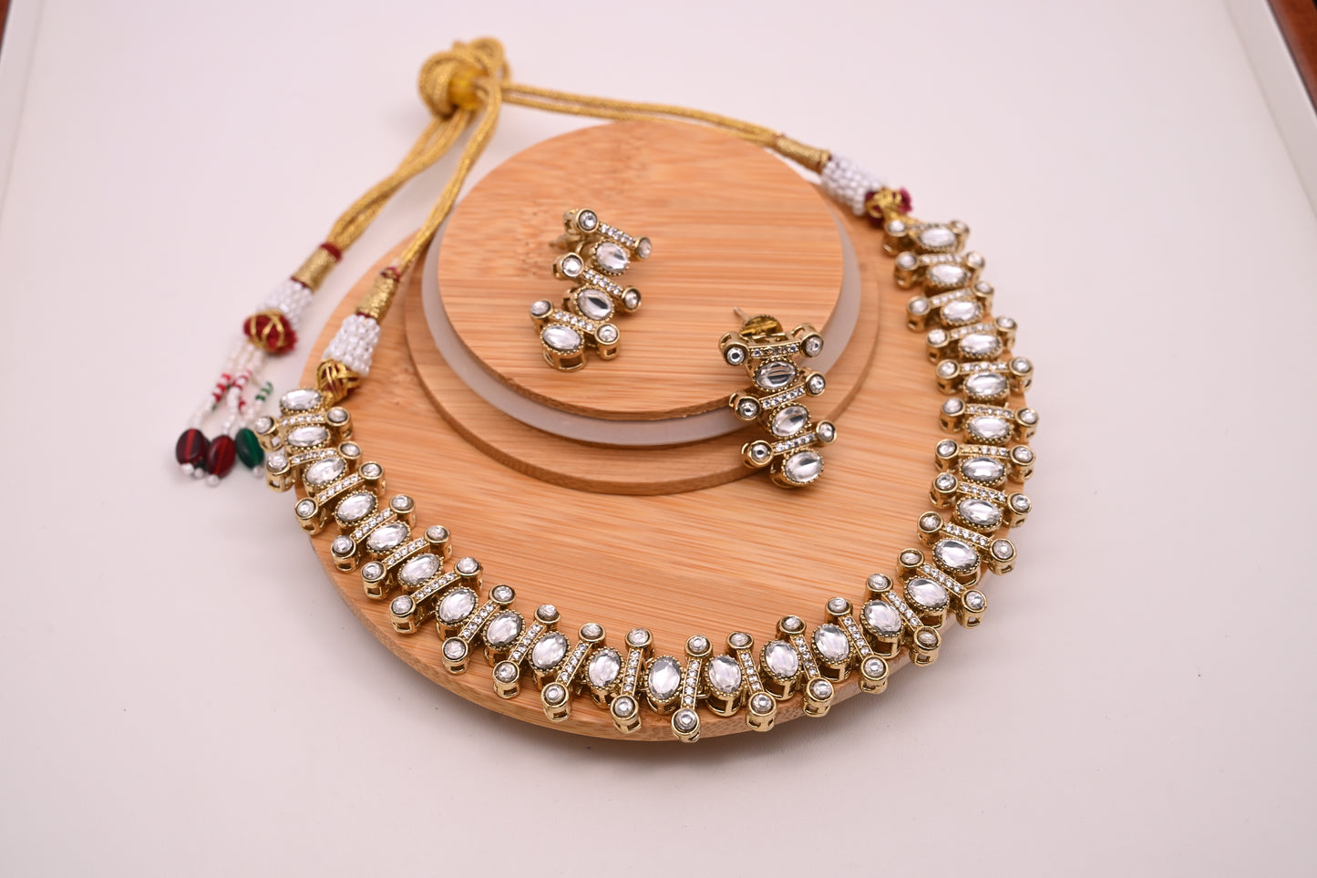 Antique Moissanite CZ Statement Necklace Set