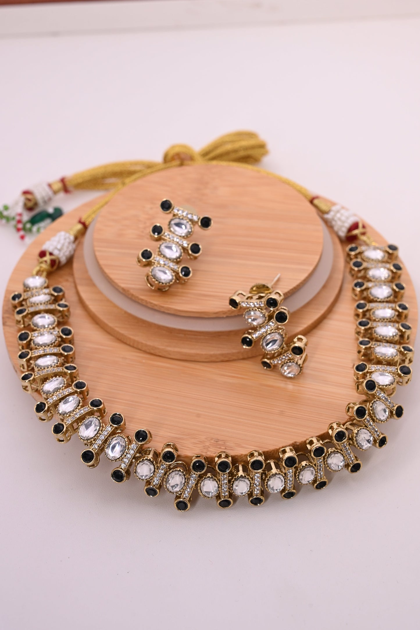 Antique Moissanite CZ Statement Necklace Set