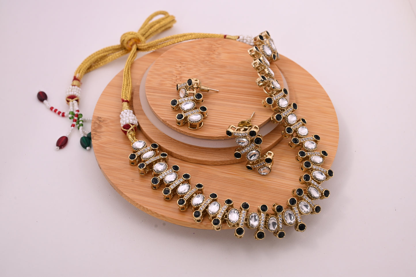 Antique Moissanite CZ Statement Necklace Set