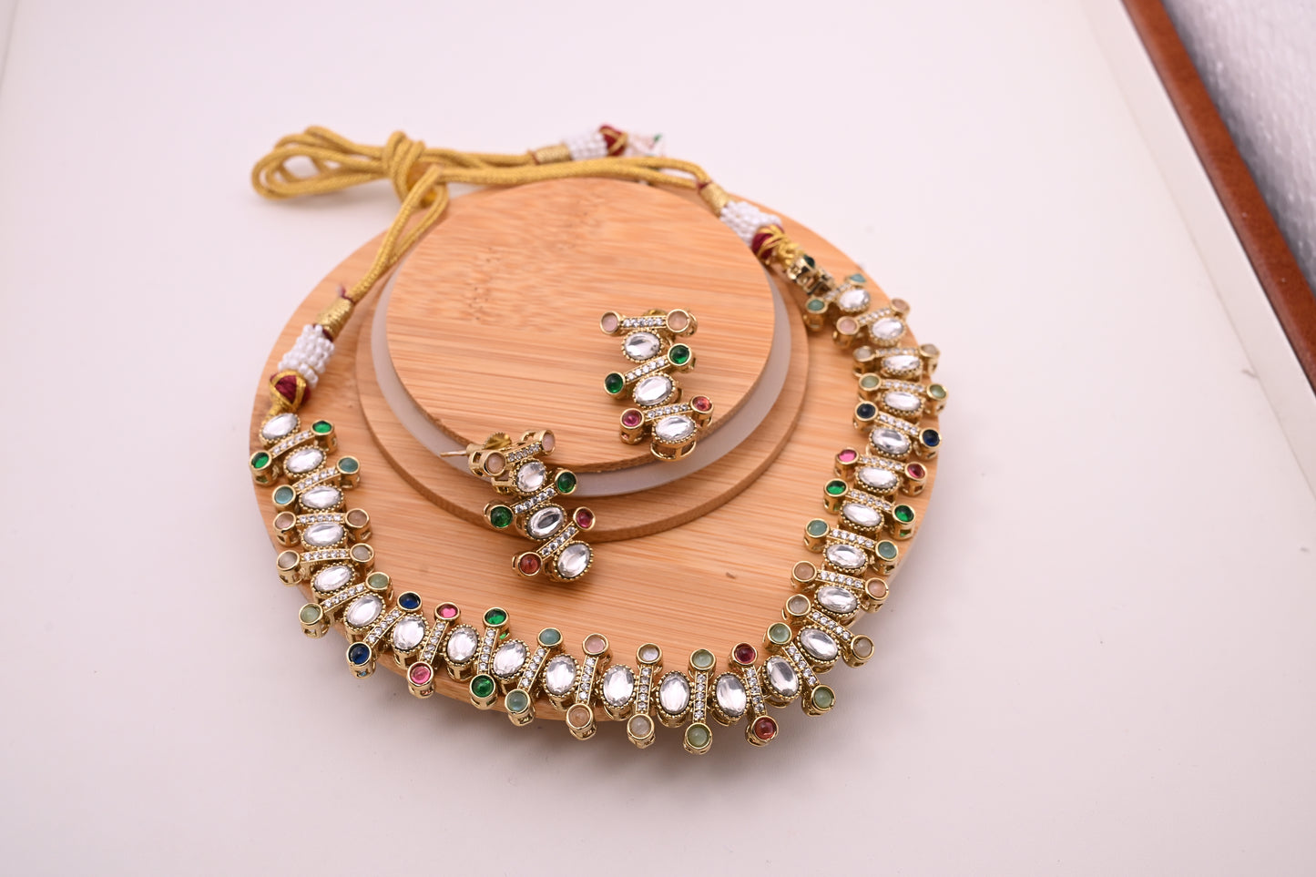 Antique Moissanite CZ Statement Necklace Set