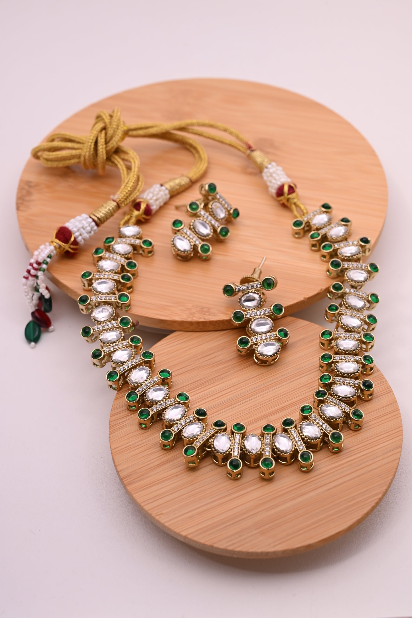 Antique Moissanite CZ Statement Necklace Set