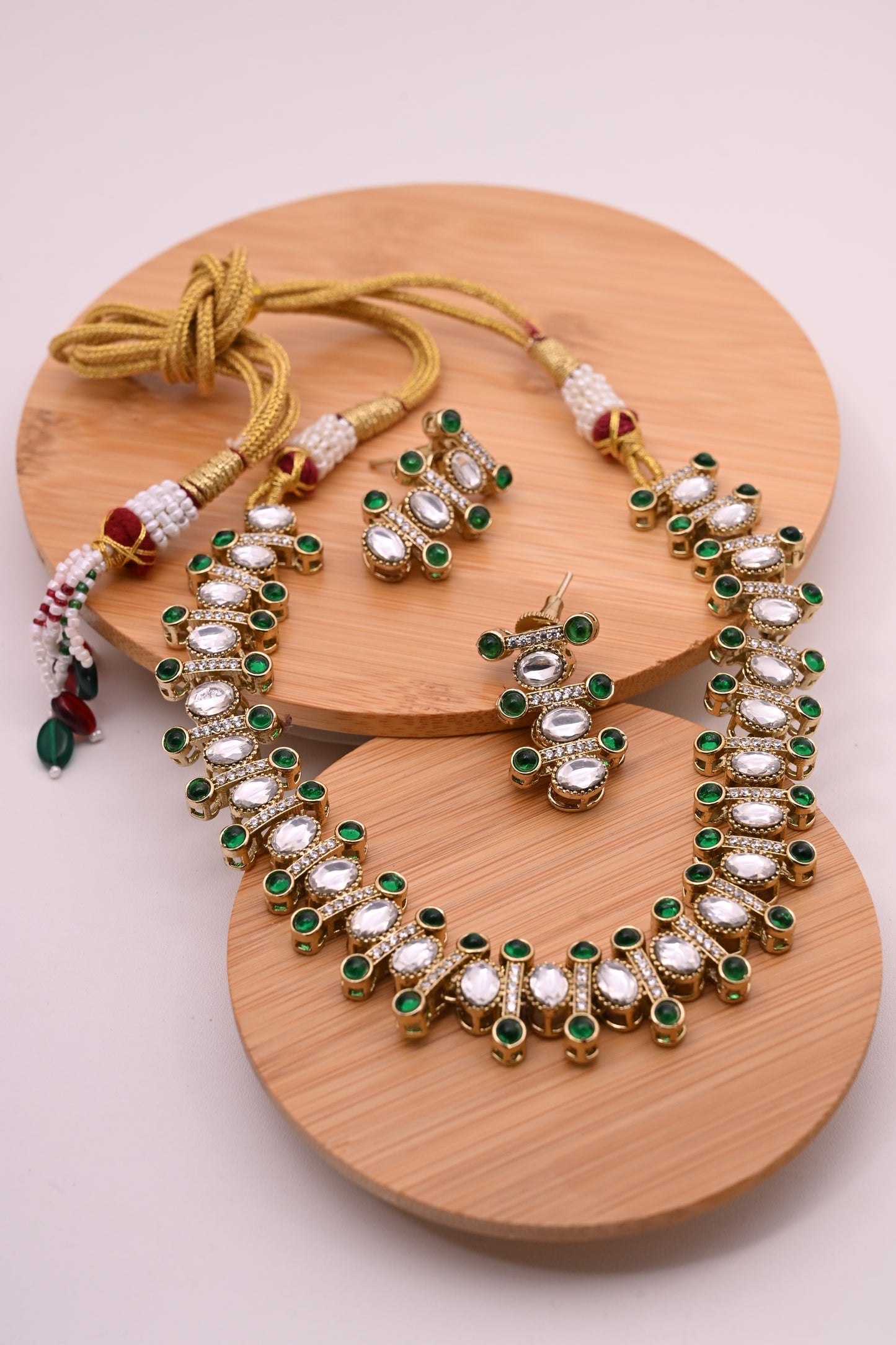 Antique Moissanite CZ Statement Necklace Set