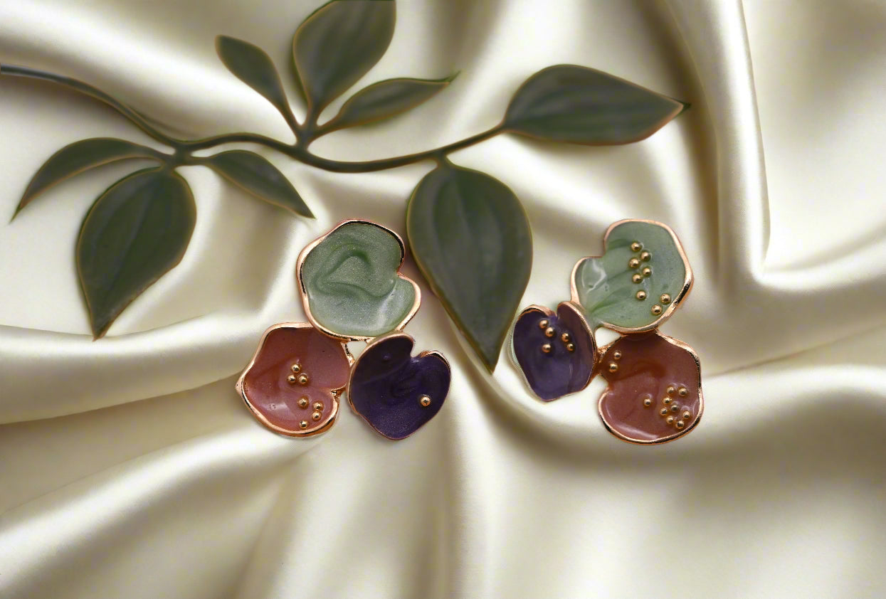 Hypoallergenic Vibrant Enamel Drop Earrings