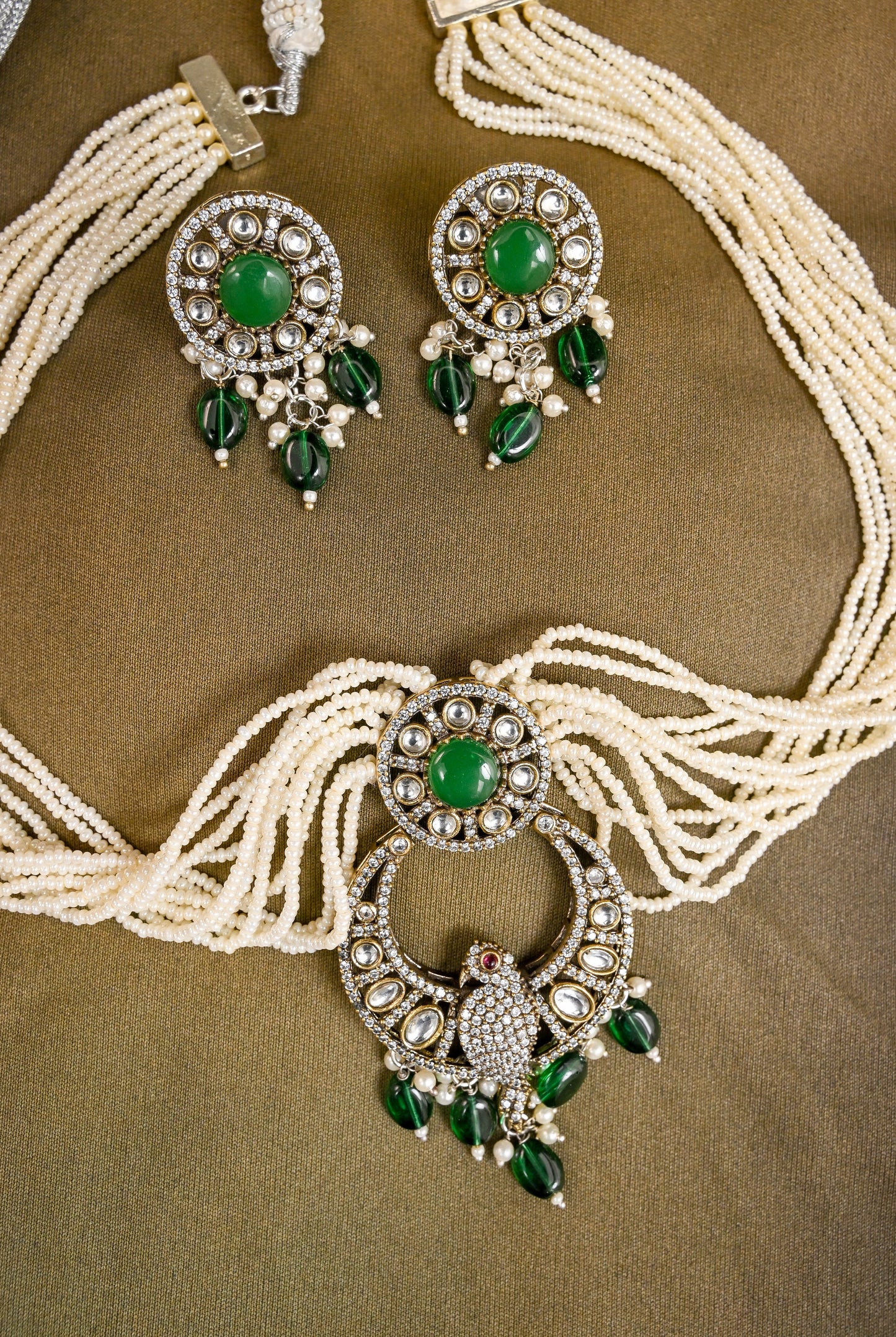 Victorian Handcrafted Kundan Necklace Set