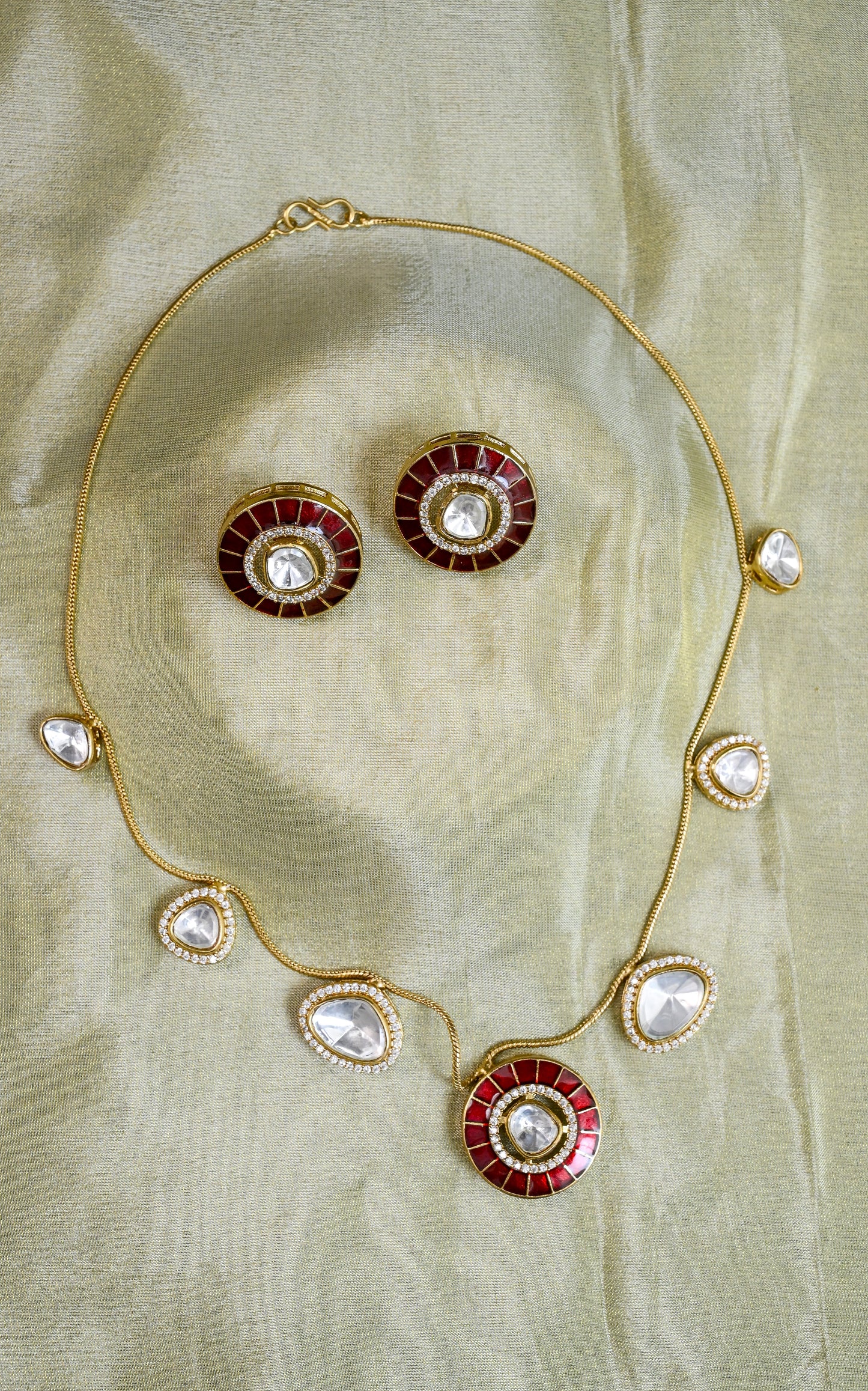 Premium CZ Charm Doublet Necklace Set