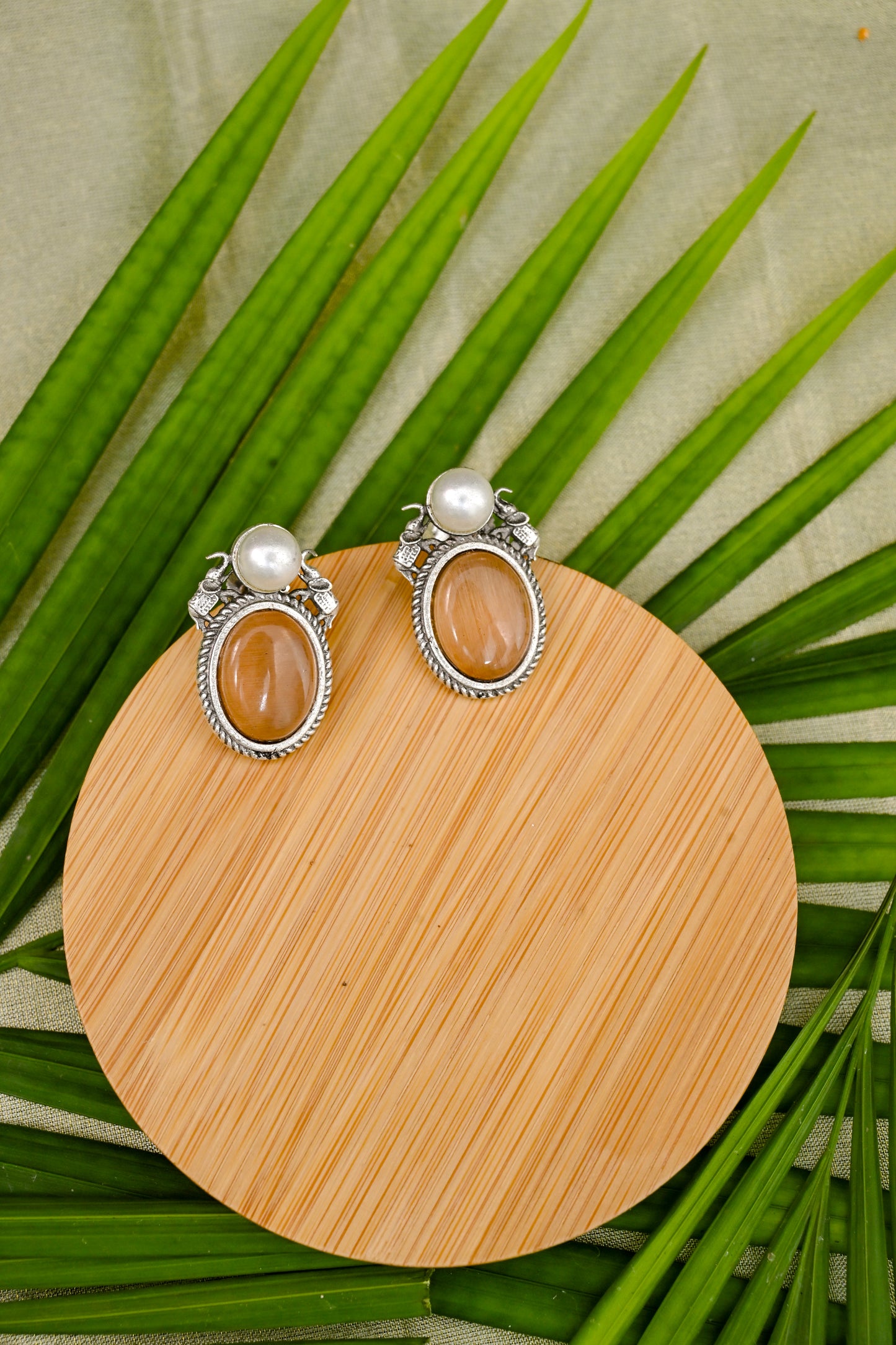 Oxidized Dazzling Stud Earrings