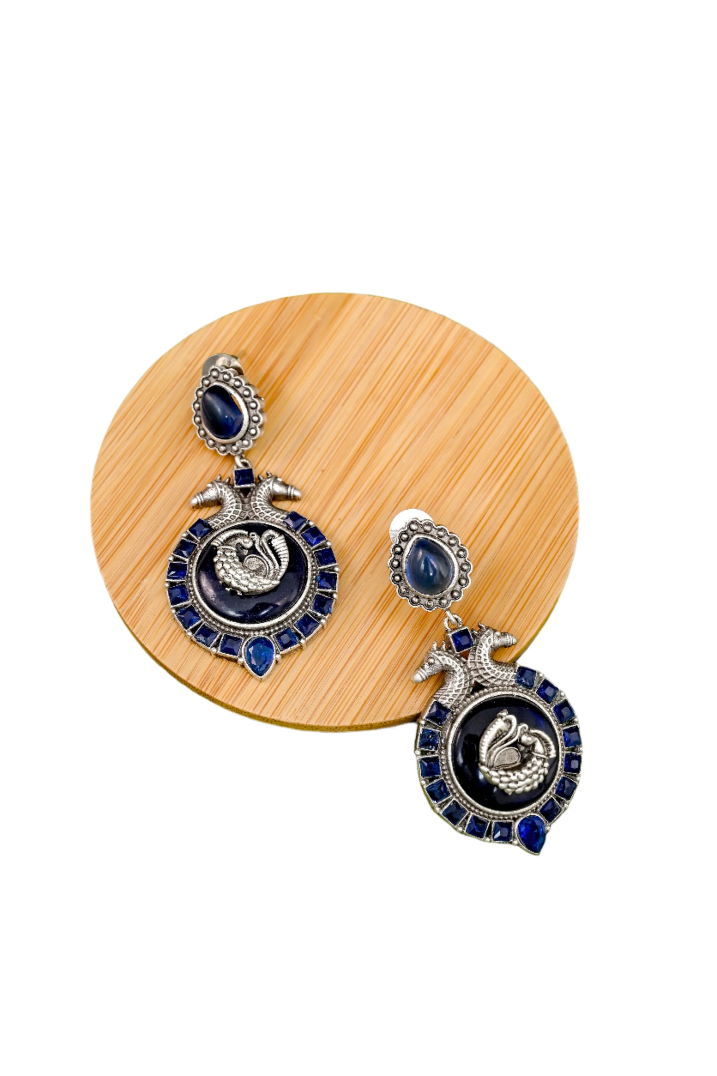 Traditional Silver Moissanite Drop Earrings