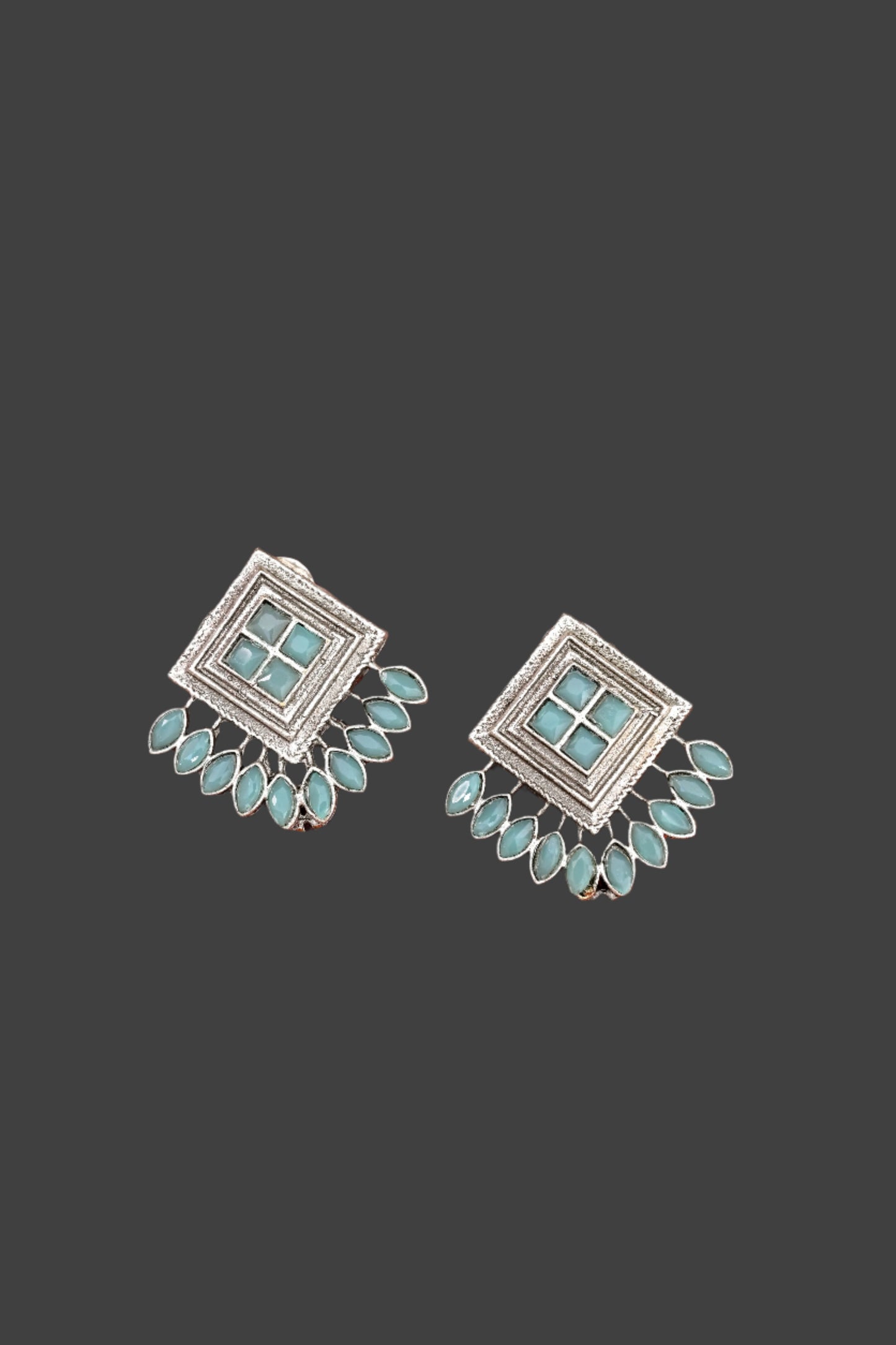 Contemporary Silver Stud Earrings