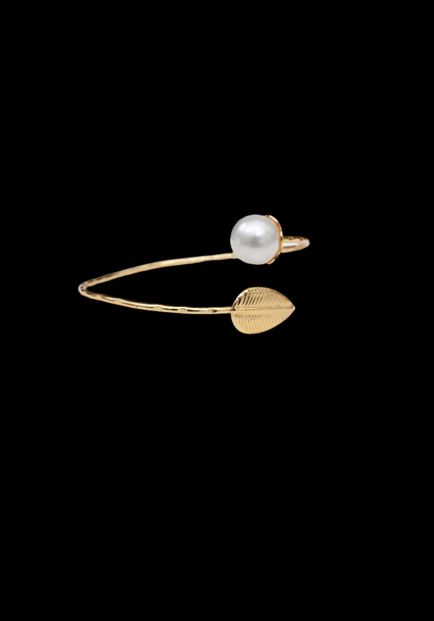 Gold Finish Adjustable Pearl Bracelet