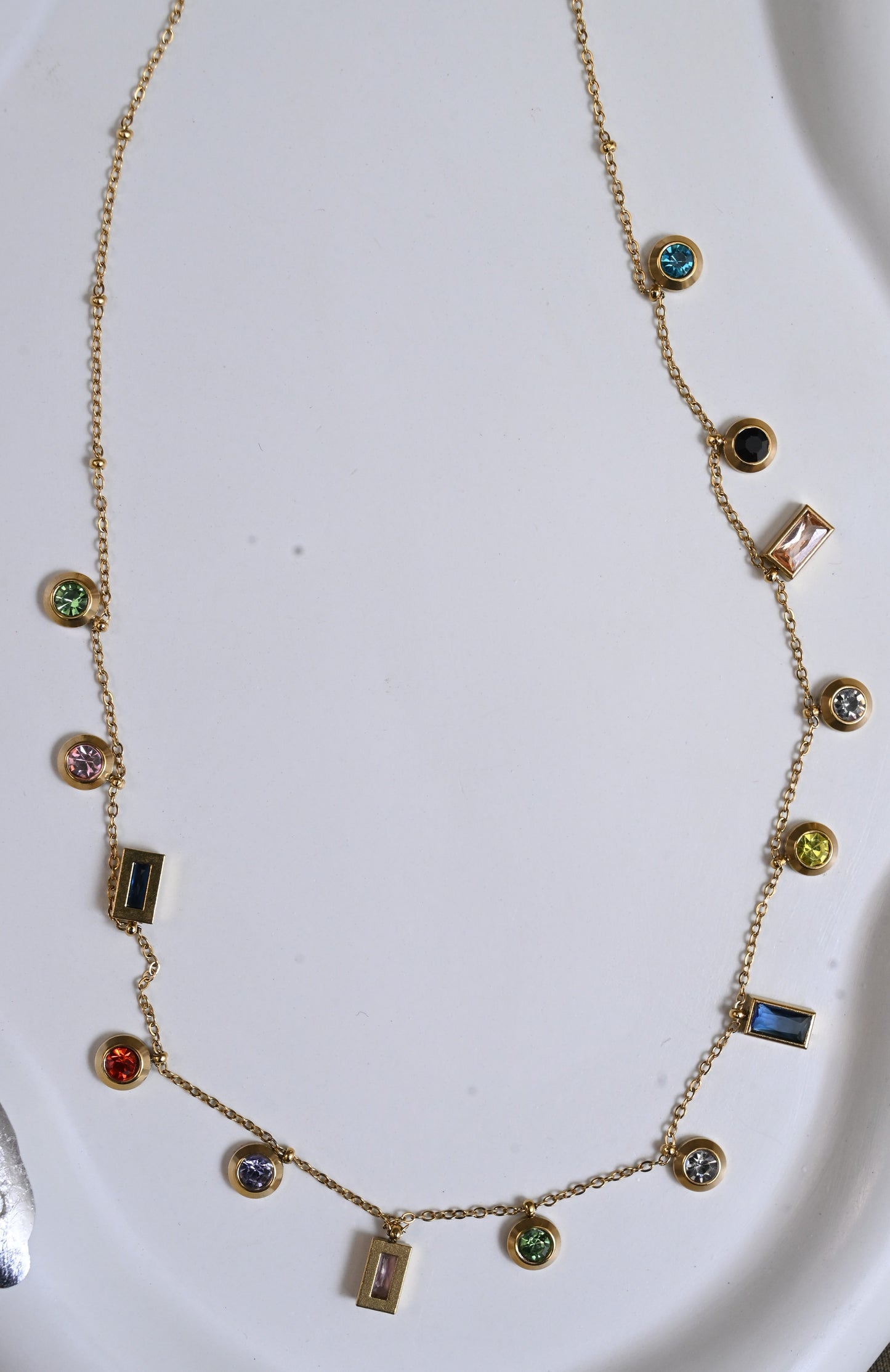 CZ Charm Chain Necklace