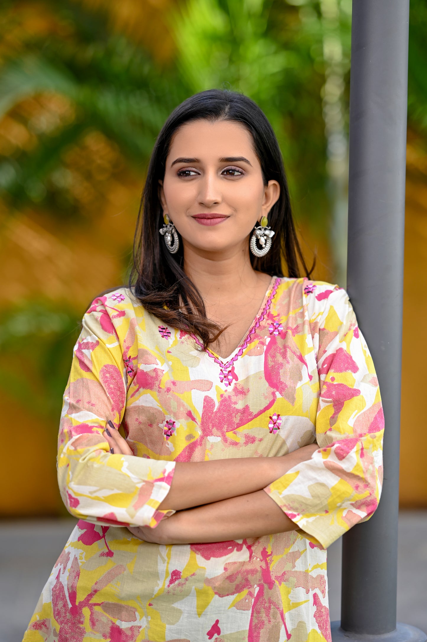 Stunning Multi Color Floral Printed Straight Kurta