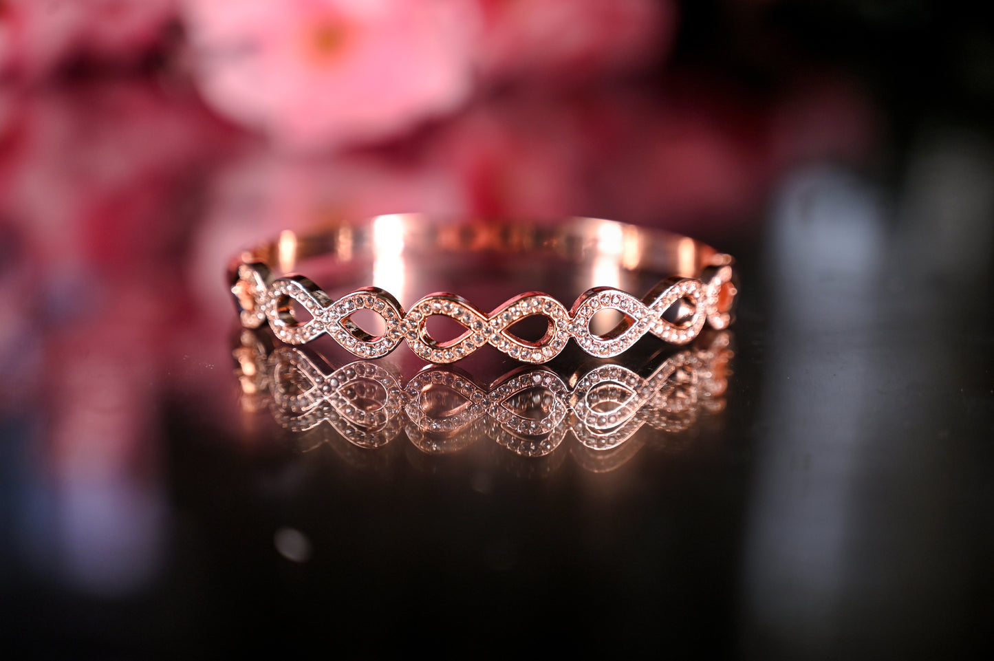 Stunning Rose Gold Plated Premium AD studded Anti Tarnish Bracelet