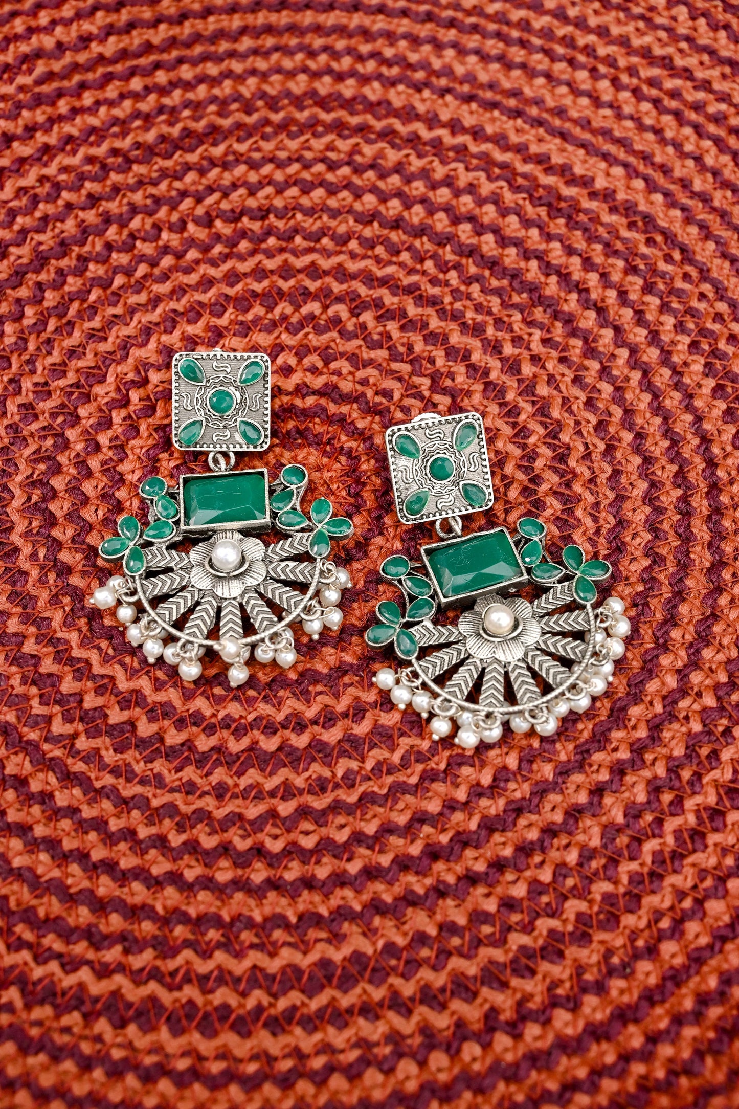Antique Premium Oxidized Dangler Earrings