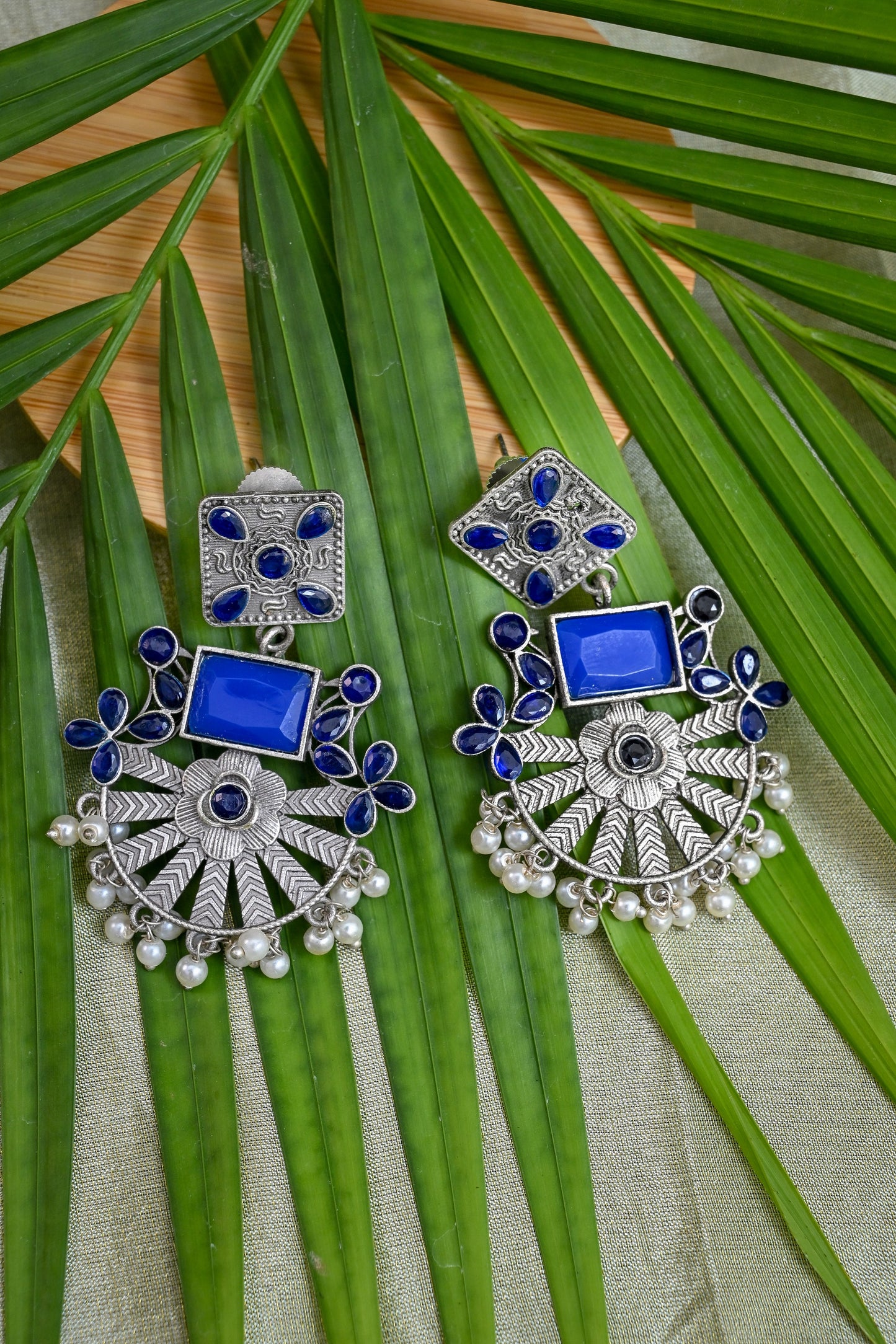 Antique Premium Oxidized Dangler Earrings