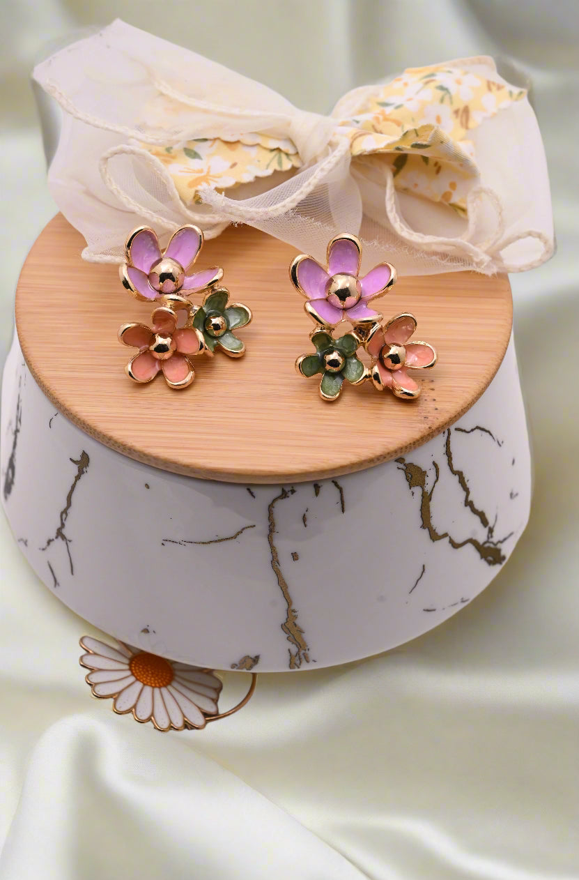 Hypoallergenic Vibrant Enamel Stud Earrings