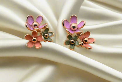 Hypoallergenic Vibrant Enamel Stud Earrings