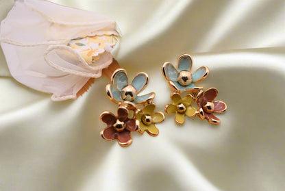 Hypoallergenic Vibrant Enamel Stud Earrings