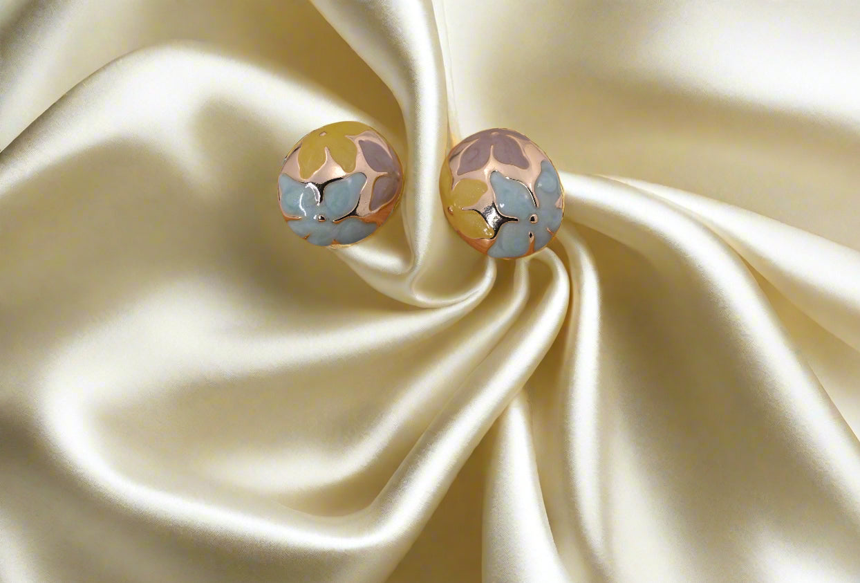 Hypoallergenic Vibrant Enamel Stud Earrings