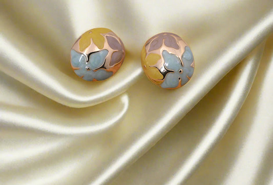 Hypoallergenic Vibrant Enamel Stud Earrings