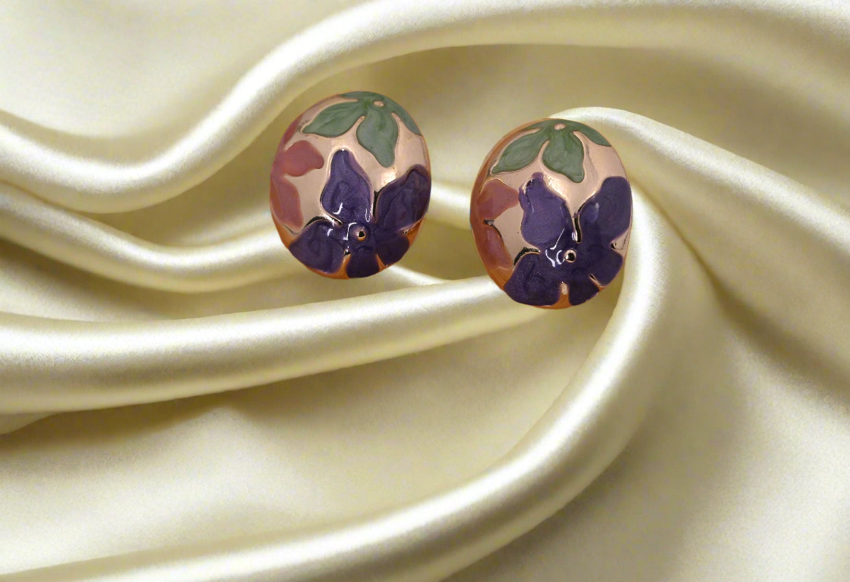 Hypoallergenic Vibrant Enamel Stud Earrings