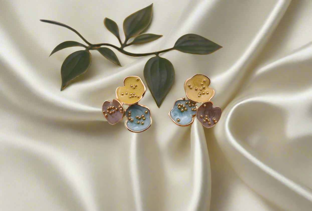 Hypoallergenic Vibrant Enamel Drop Earrings
