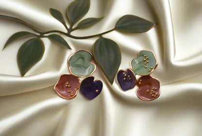 Hypoallergenic Vibrant Enamel Drop Earrings