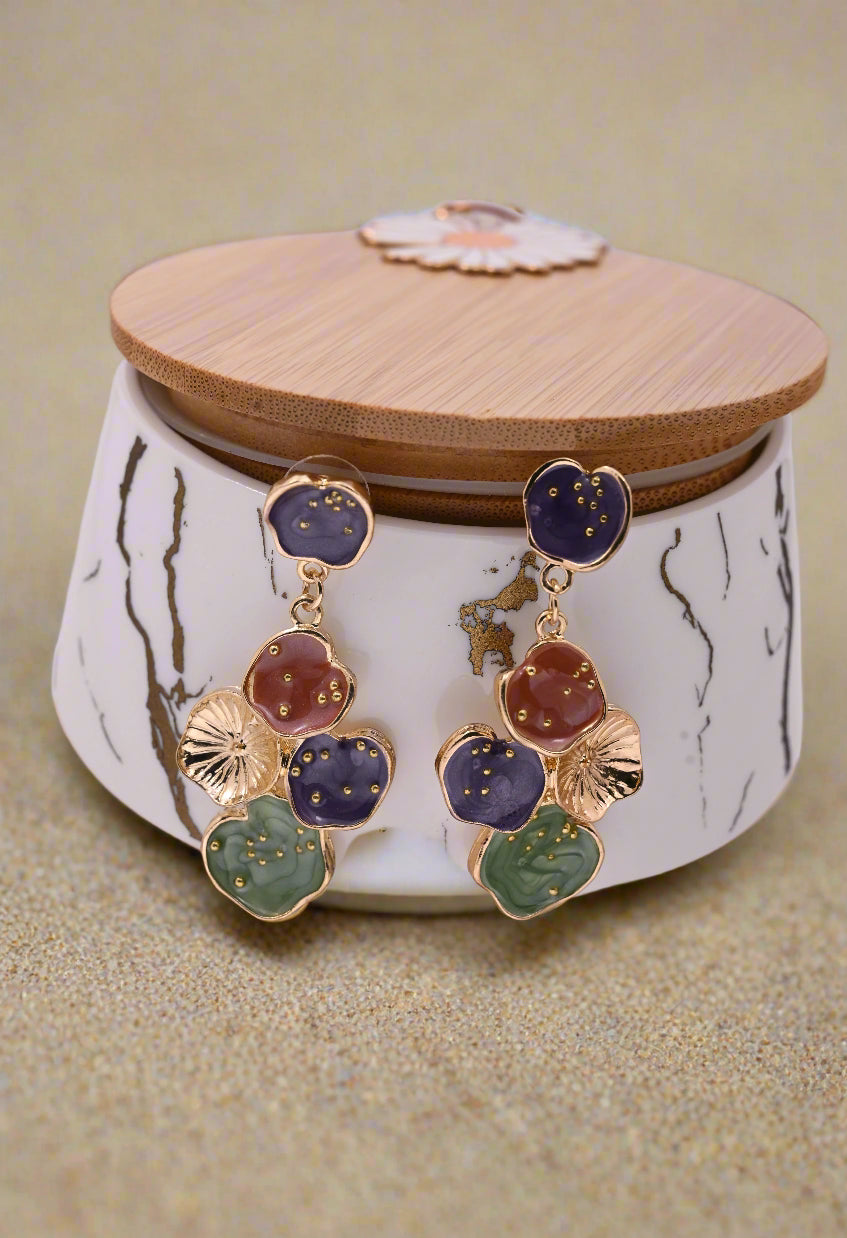 Hypoallergenic Vibrant Enamel Drop Earrings