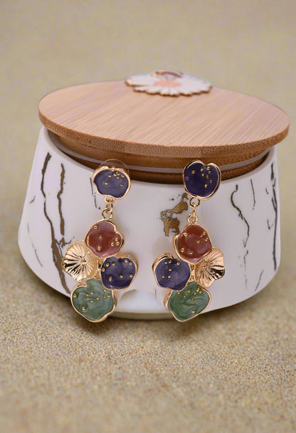 Hypoallergenic Vibrant Enamel Drop Earrings