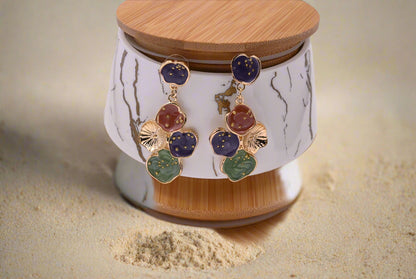 Hypoallergenic Vibrant Enamel Drop Earrings