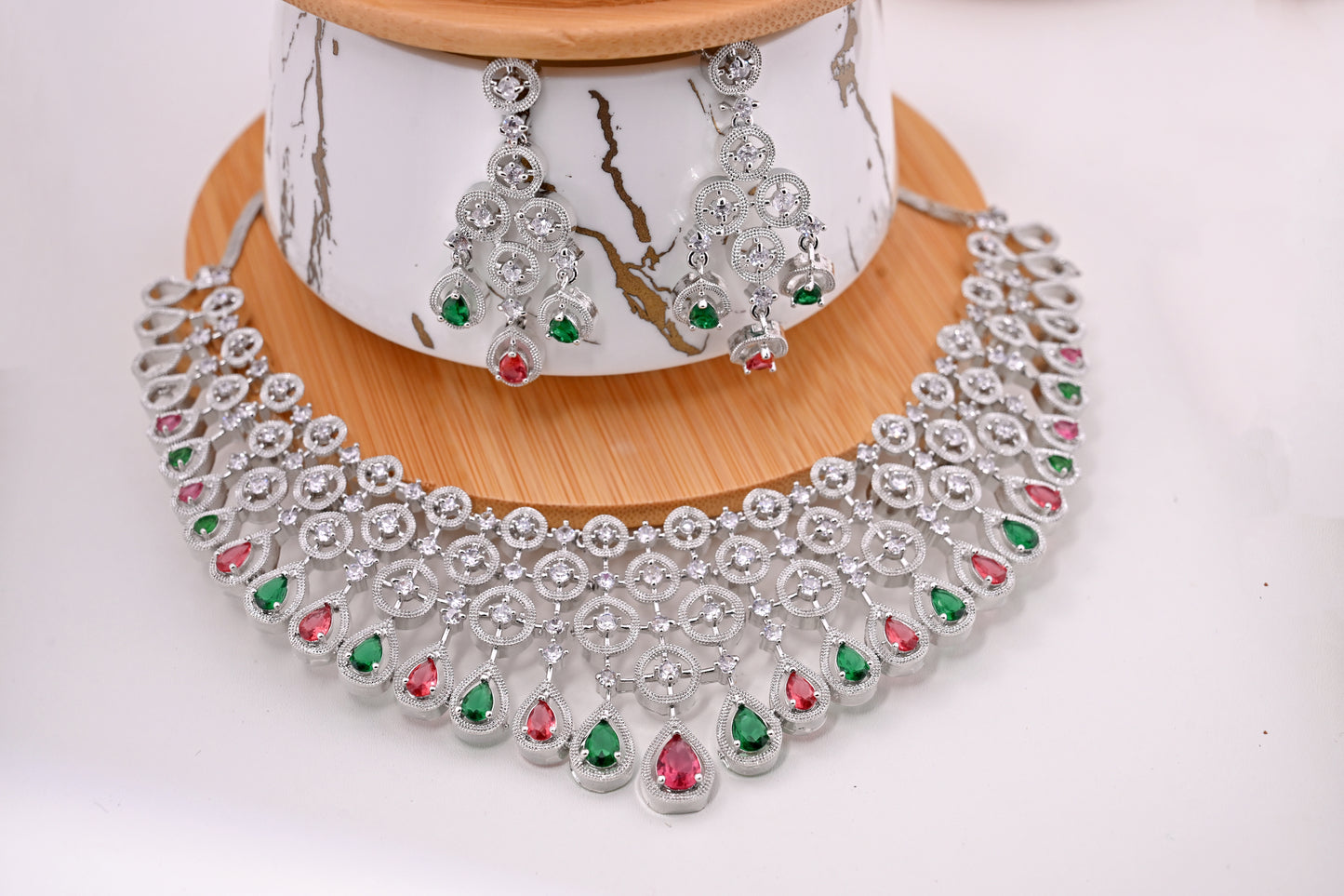 Zyra CZ Diamond Necklace set