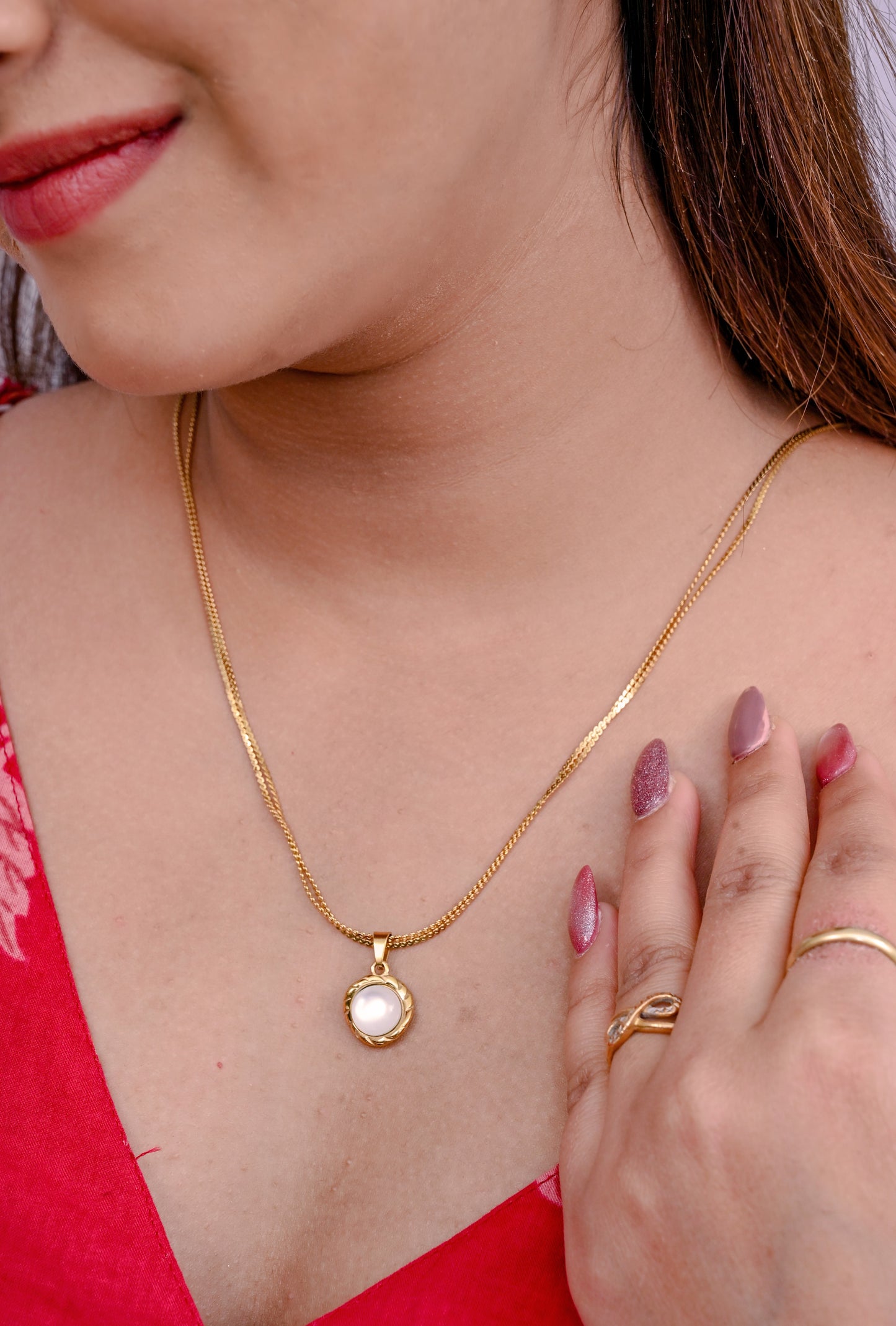 Premium Double-strand Moonstone Pendant Chain