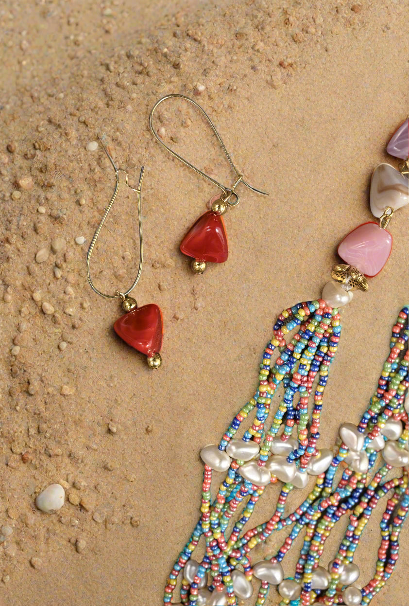 Assorted Beads Multi Stand Necklace Set