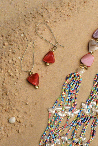 Assorted Beads Multi Stand Necklace Set