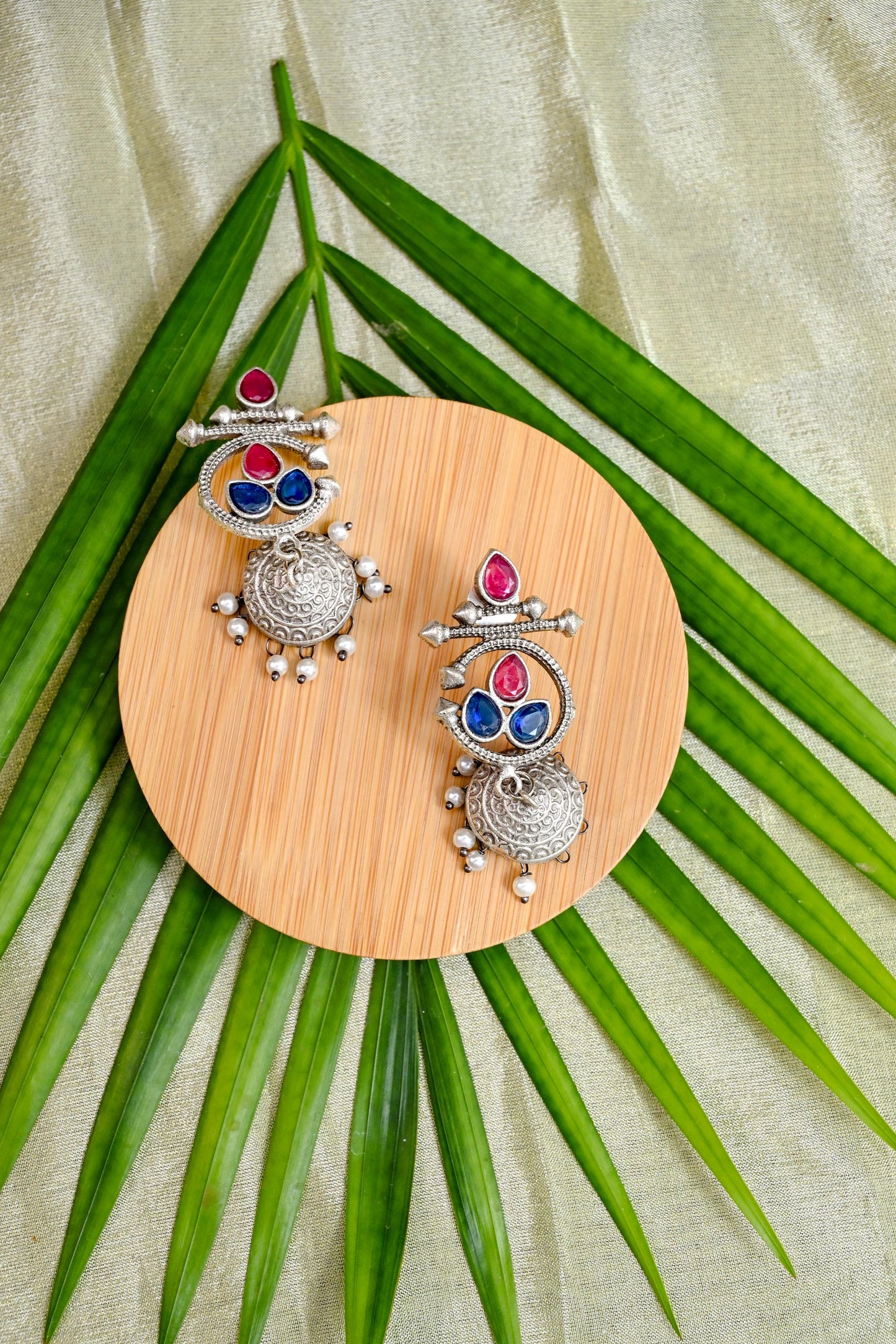 Antique Oxidized Exquisite Jhumki Earrings