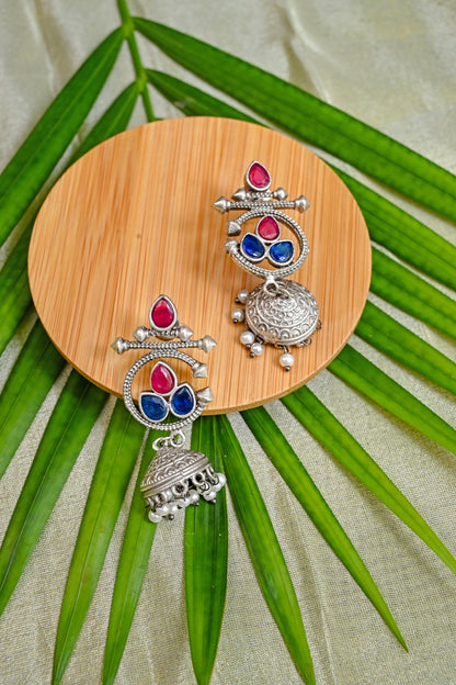 Antique Oxidized Exquisite Jhumki Earrings