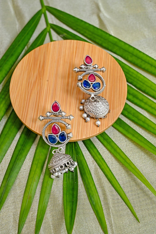 Antique Oxidized Exquisite Jhumki Earrings
