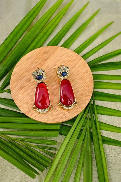 CZ Moonstone Drop Earrings