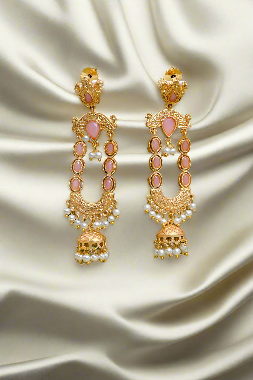 Jadau Contemporary Ethnic Drop Earrings