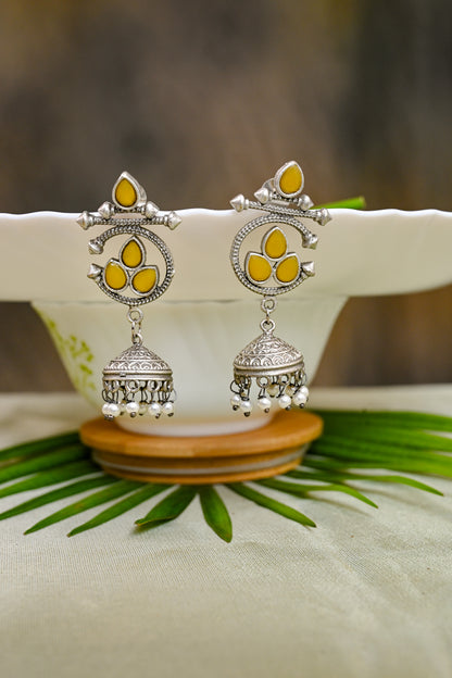 Antique Oxidized Exquisite Jhumki Earrings