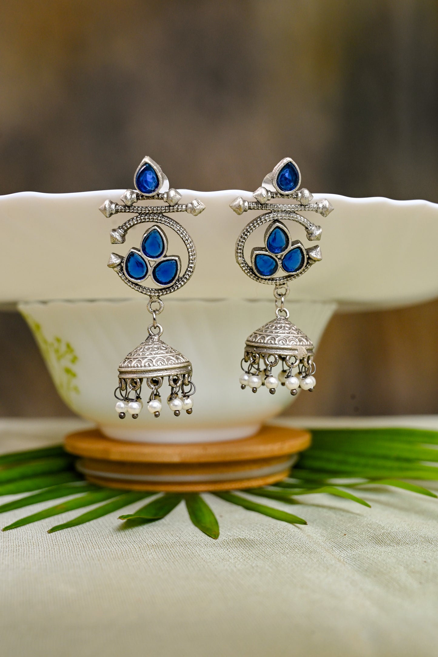 Antique Oxidized Exquisite Jhumki Earrings