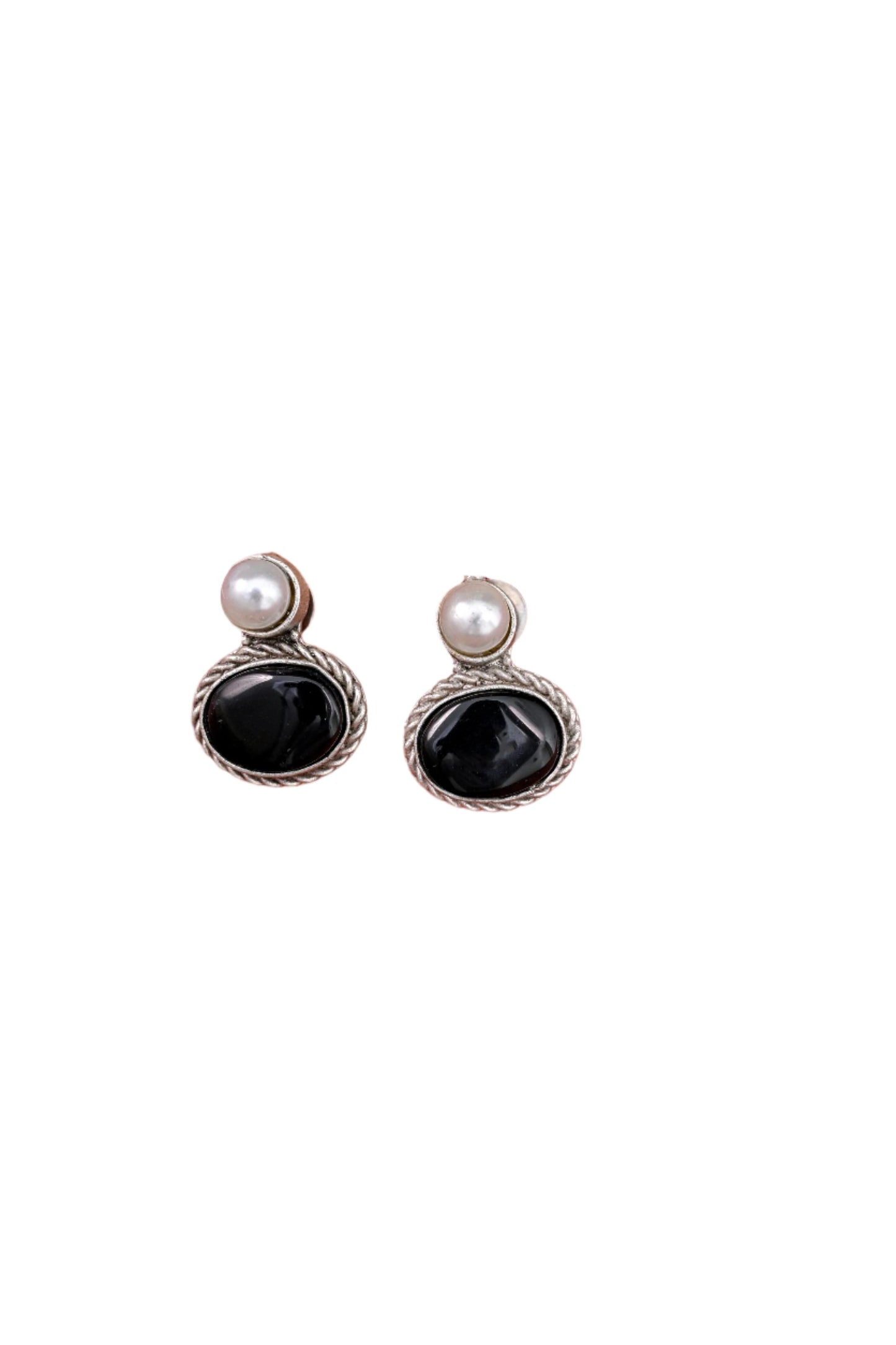 Moonstone Pearl Stud Earrings