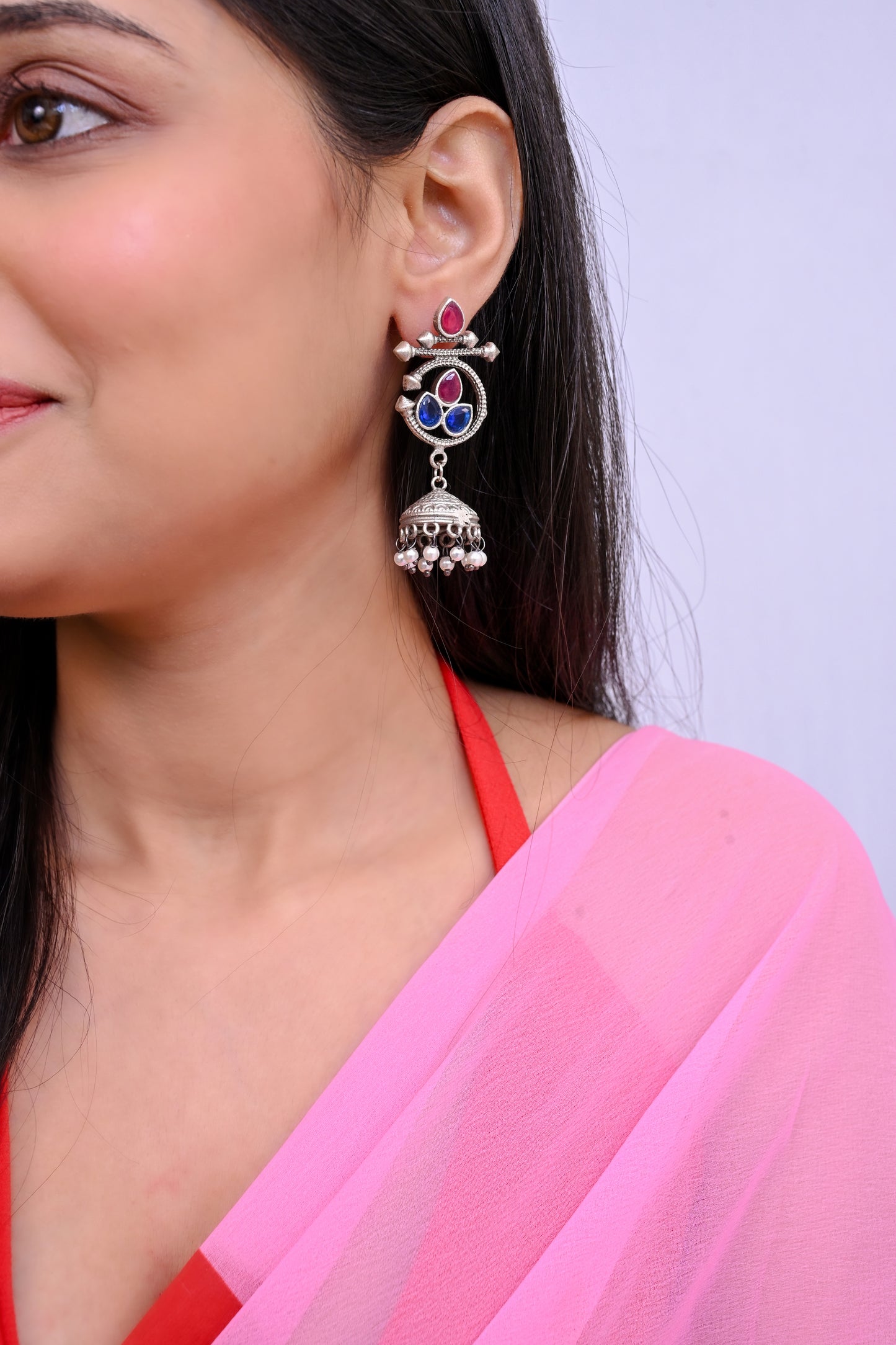 Antique Oxidized Exquisite Jhumki Earrings