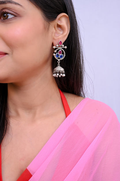 Antique Oxidized Exquisite Jhumki Earrings