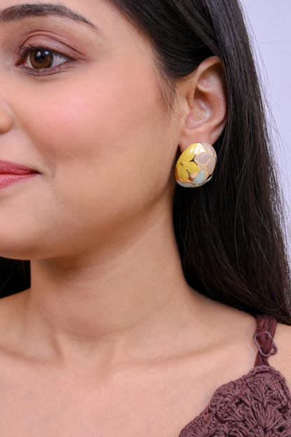 Hypoallergenic Vibrant Enamel Stud Earrings