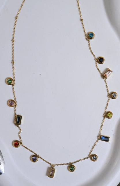CZ Charm Chain Necklace
