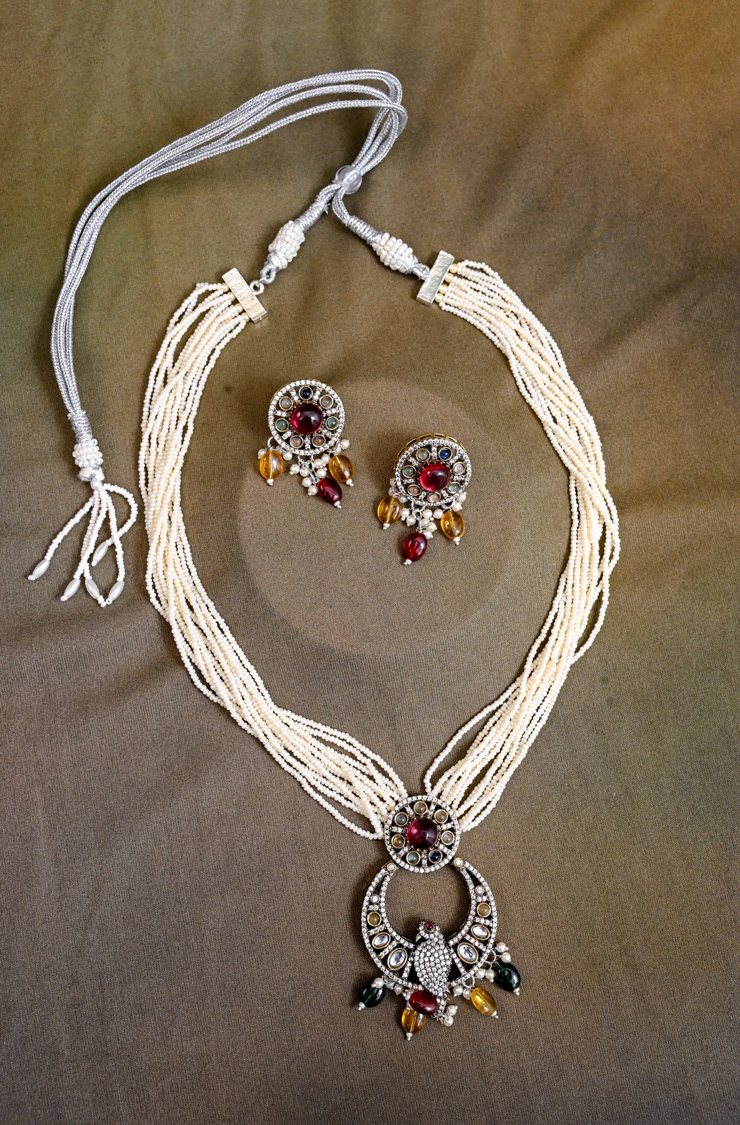 Victorian Handcrafted Kundan Necklace Set