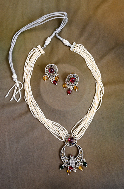 Victorian Handcrafted Kundan Necklace Set