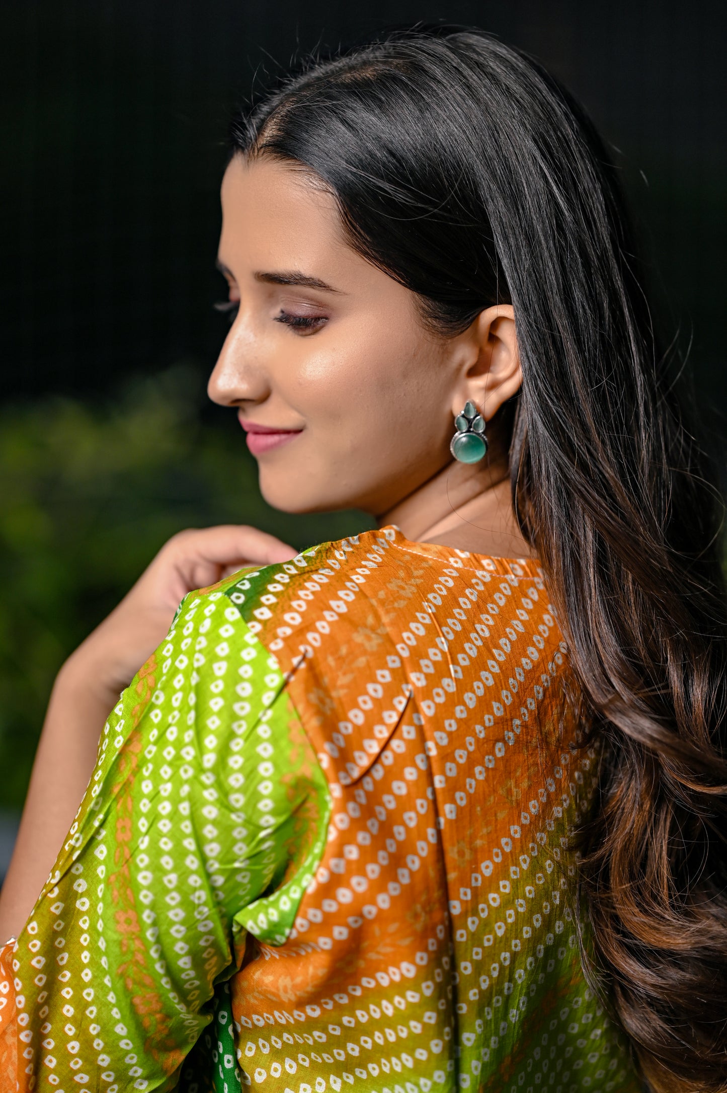 Multicolored Premium Cotton Leheriya Straight Kurta